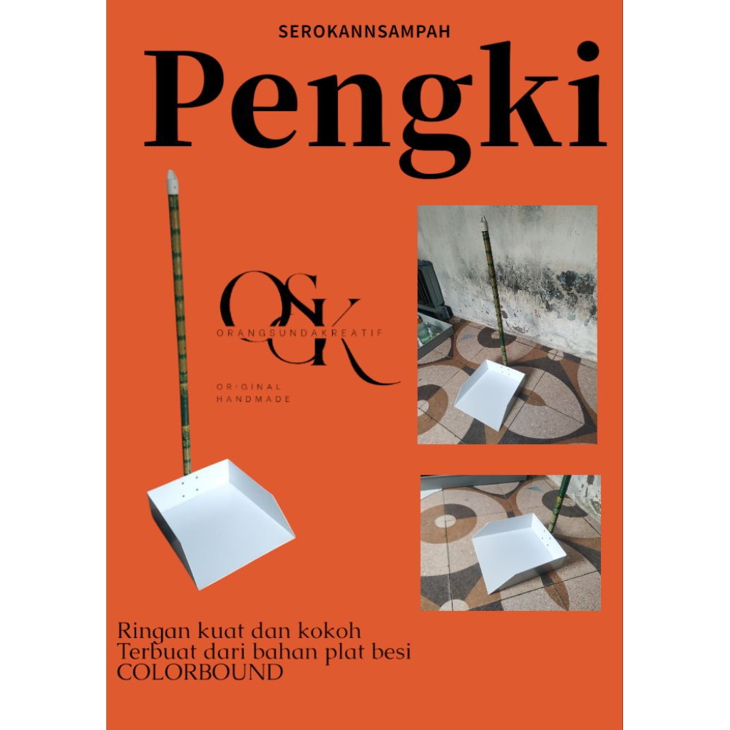 pengki/serokan sampah/pengki gagang kayu/serokan sampah gagang kayu