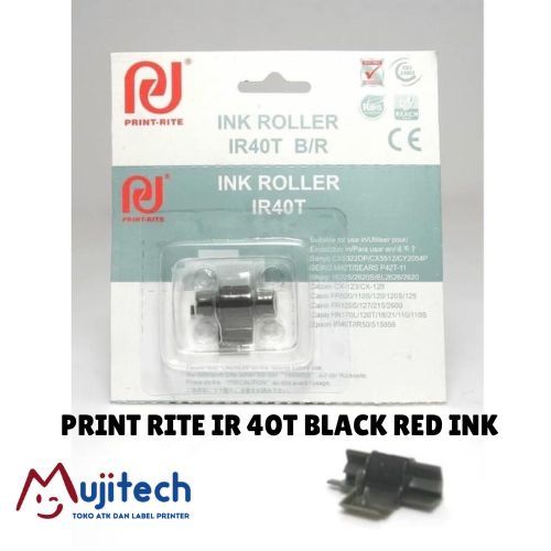 TINTA KALKULATOR CASIO IR 40T IR40T BLACK RED PRINT RITE INK ROLL IR 40 T PRINTRITE