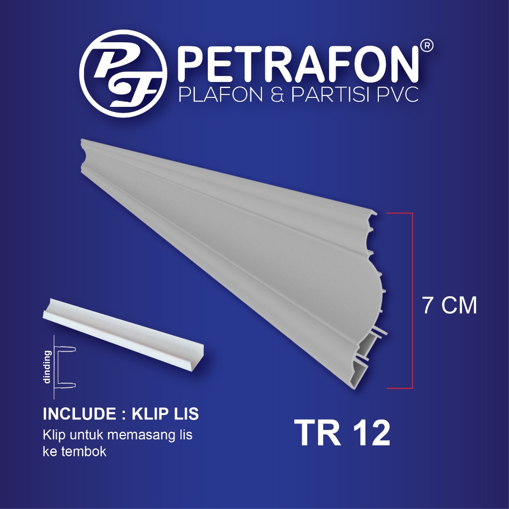 LIS PLAFON PVC TR 12 - Profil model gypsum - Polos
