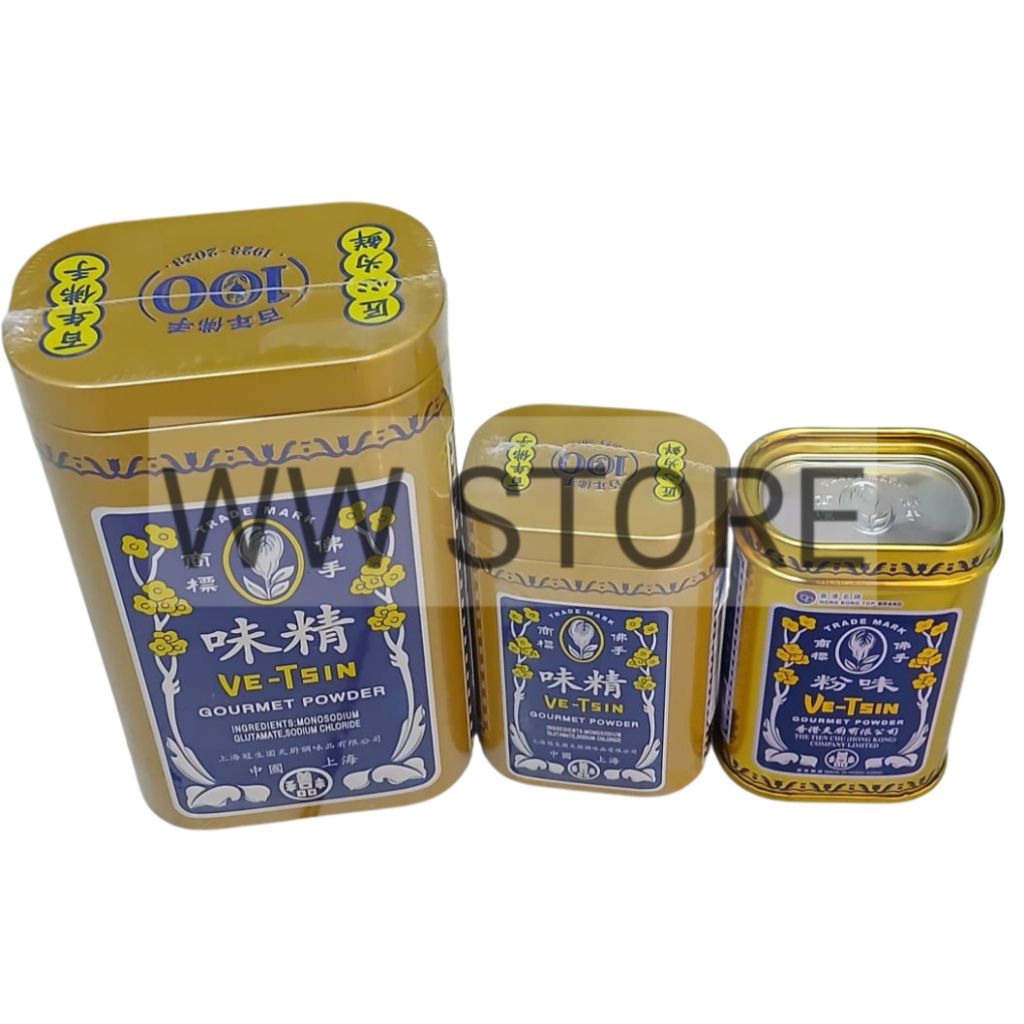 

Bahan Tambahan Pangan Penguat Rasa Mononatrium L - Glutamat Vetsin FINGER CITRON BRAND VE - TSIN GOURMET POWDER kaleng 94.5g 100g 378g