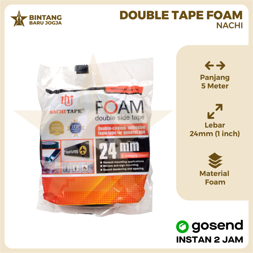 

Solasi Bolak Balik Busa Dobel Tape Hijau Foam Busa Selotip Ijo Naci Nachi