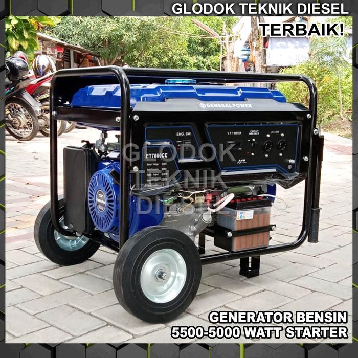 General Generator Genset 5500 5000 W ET 7000 CE Watt Starter ET7000CE