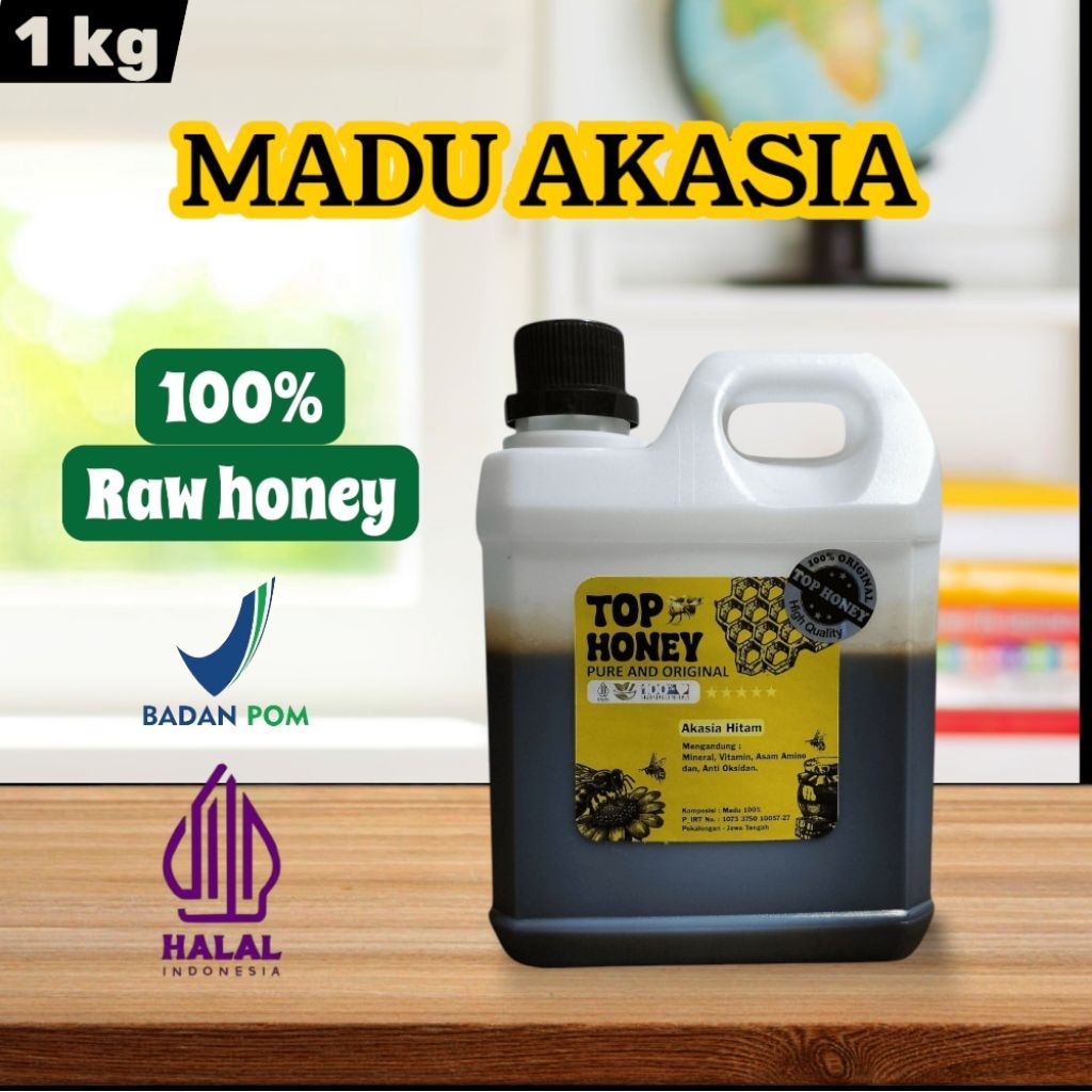 

Top Honey Madu akasia hitam asli murni 1kg