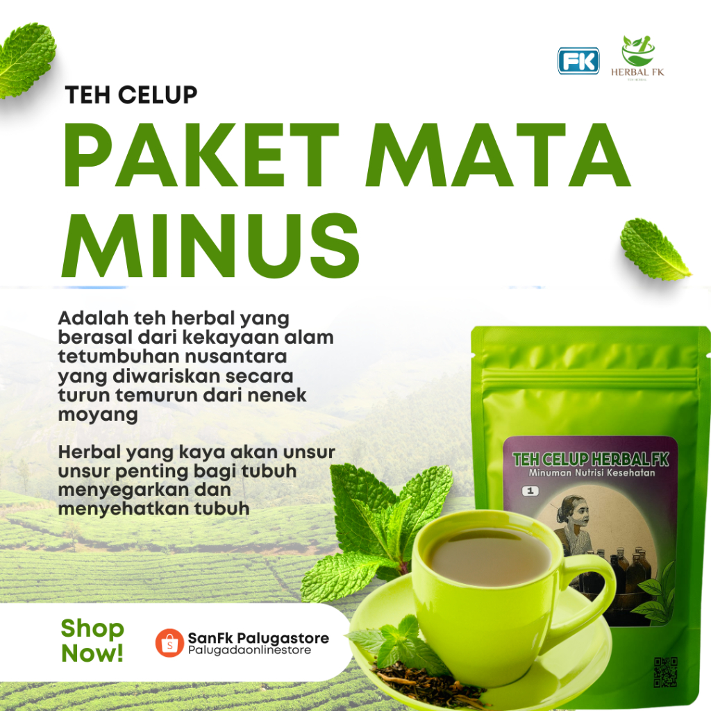 

Paket Teh Celup Herbal FK – Minuman Herbal Bantu Jaga Kesehatan Mata Minus – 30 Pcs