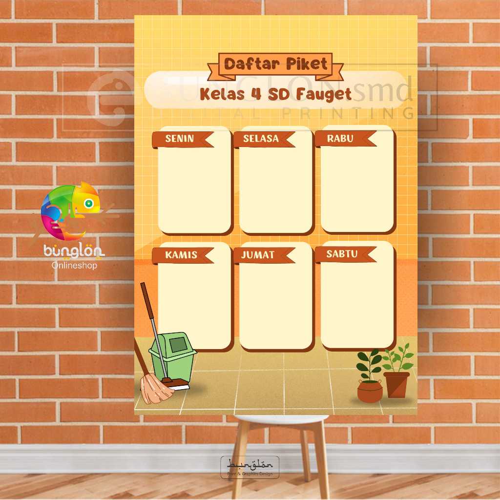 Poster Daftar Piket Kelas