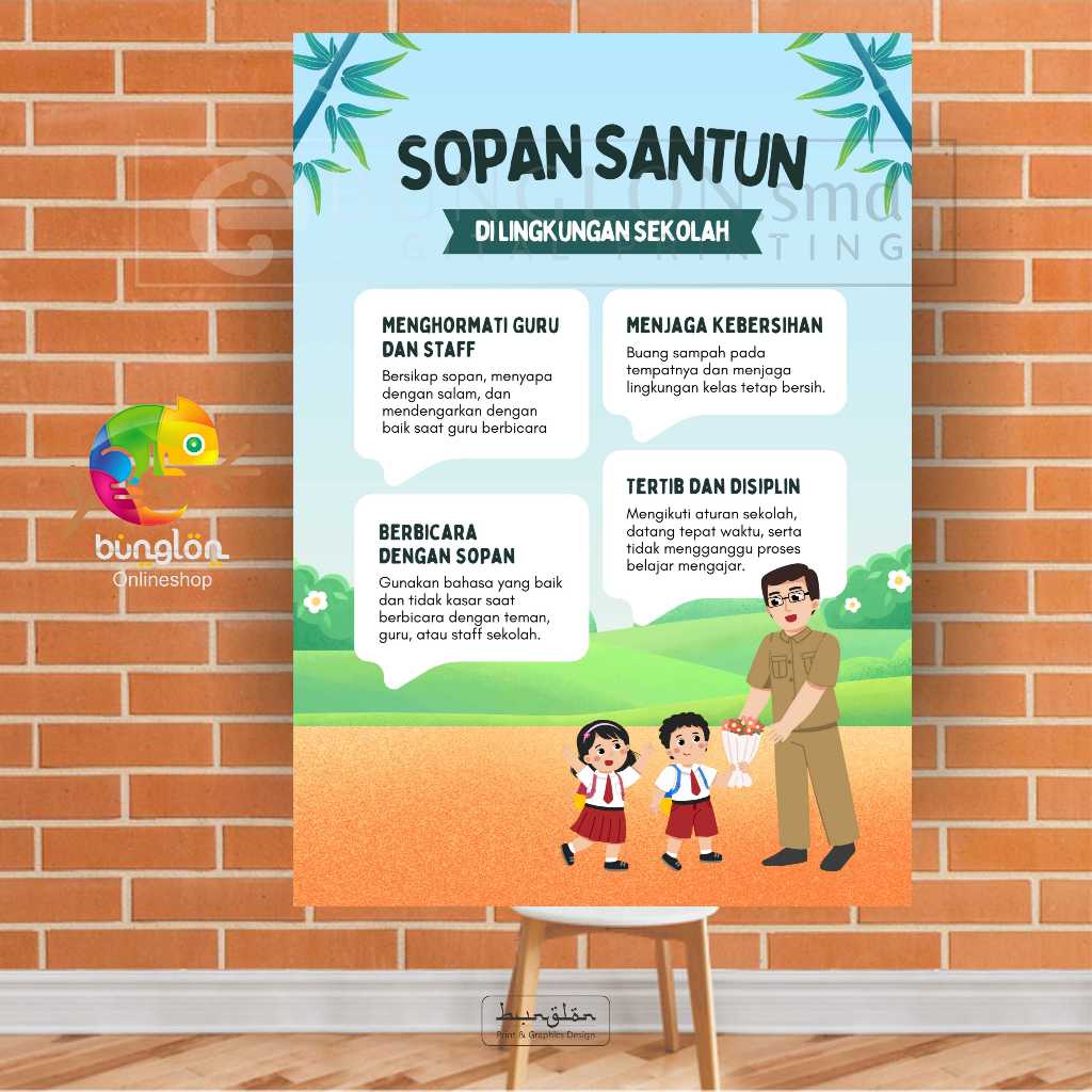 

Poster Sopan Santun Di Lingkungan Sekolah