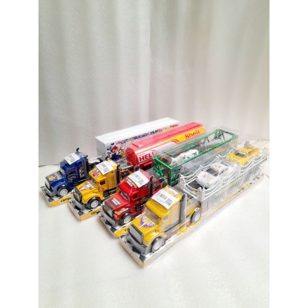 Mainan Anak Mobil Truk Tanki Kontainer Cargo Truck Transporter Truk Hewan