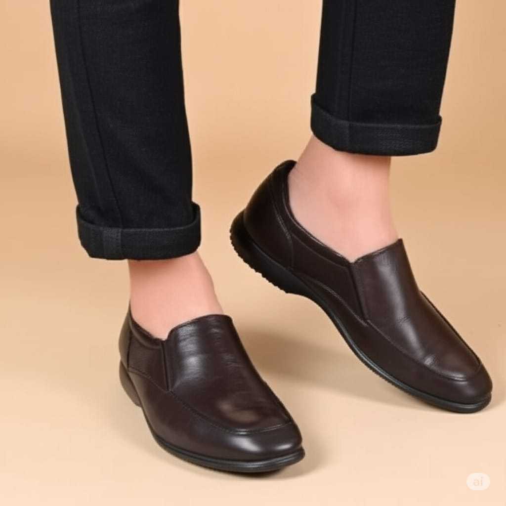 Sepatu Pria Democrata Loafers Brown Original