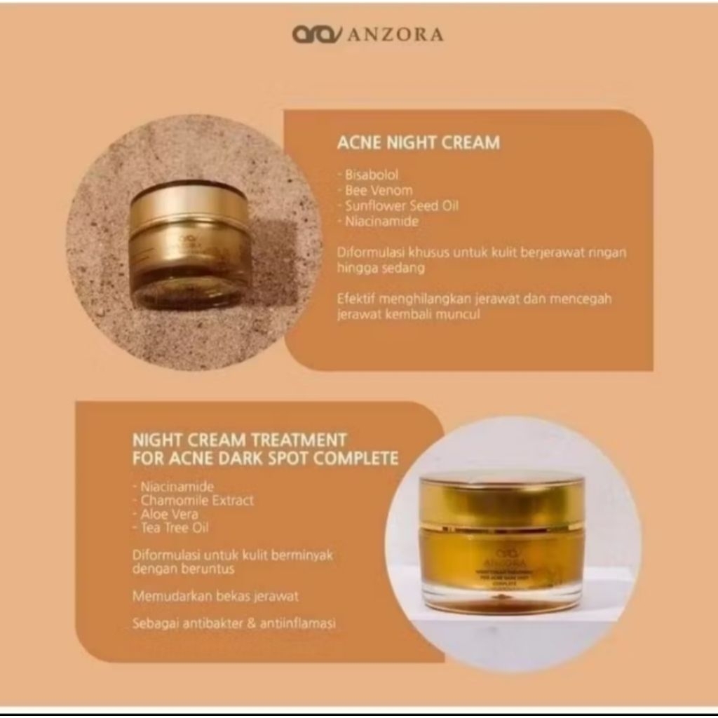cream malam Anzora ads