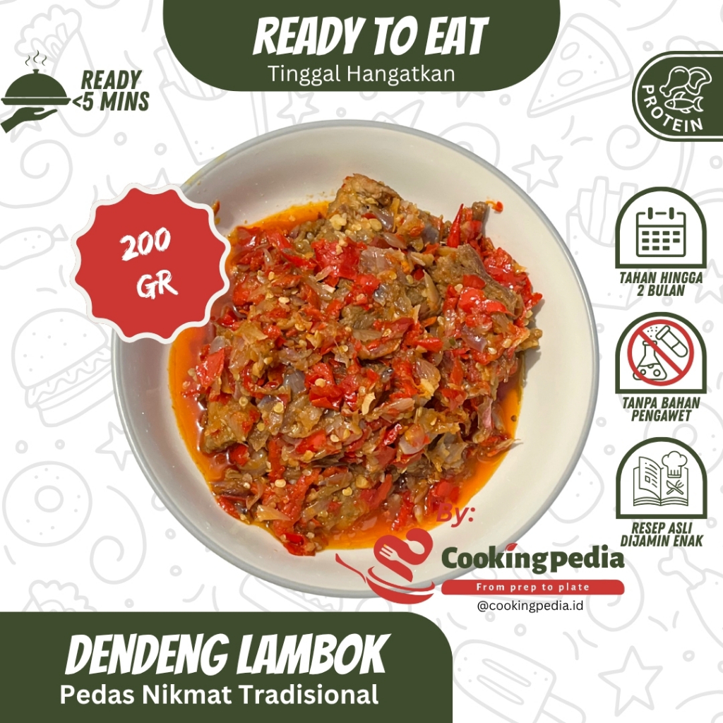

[Cookingpedia] Dendeng Lambok Batokok I Makanan Siap Saji I Homemade I Higienis I Tinggal Panaskan I Ready to Eat