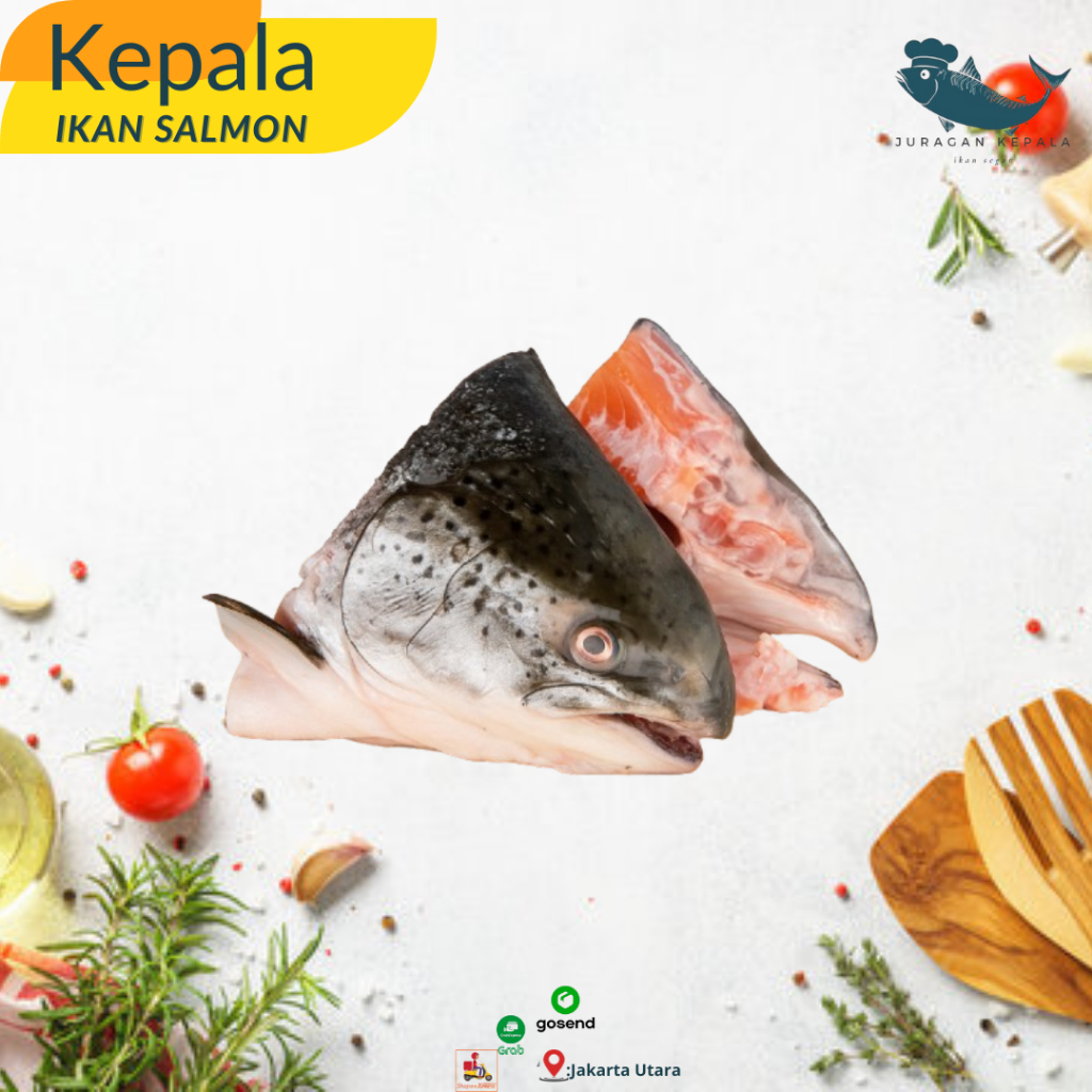 

Juragan Kepala Salmon/ Kepala ikan salmon besar 1kg