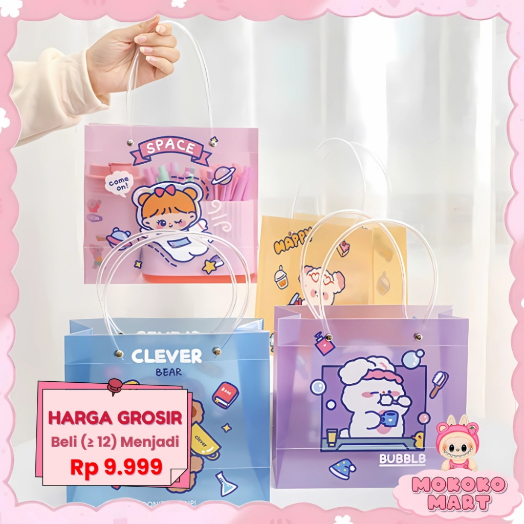 

MM Paper Bag Mini Plastik Tas Kado Lucu Motif Cartoon Paper Bag Kado Ulang Tahun Souvenir Tote Bag