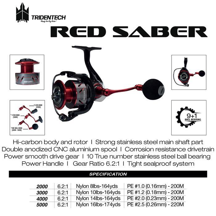 Reel Spinning Tridentech Red Saber 3000