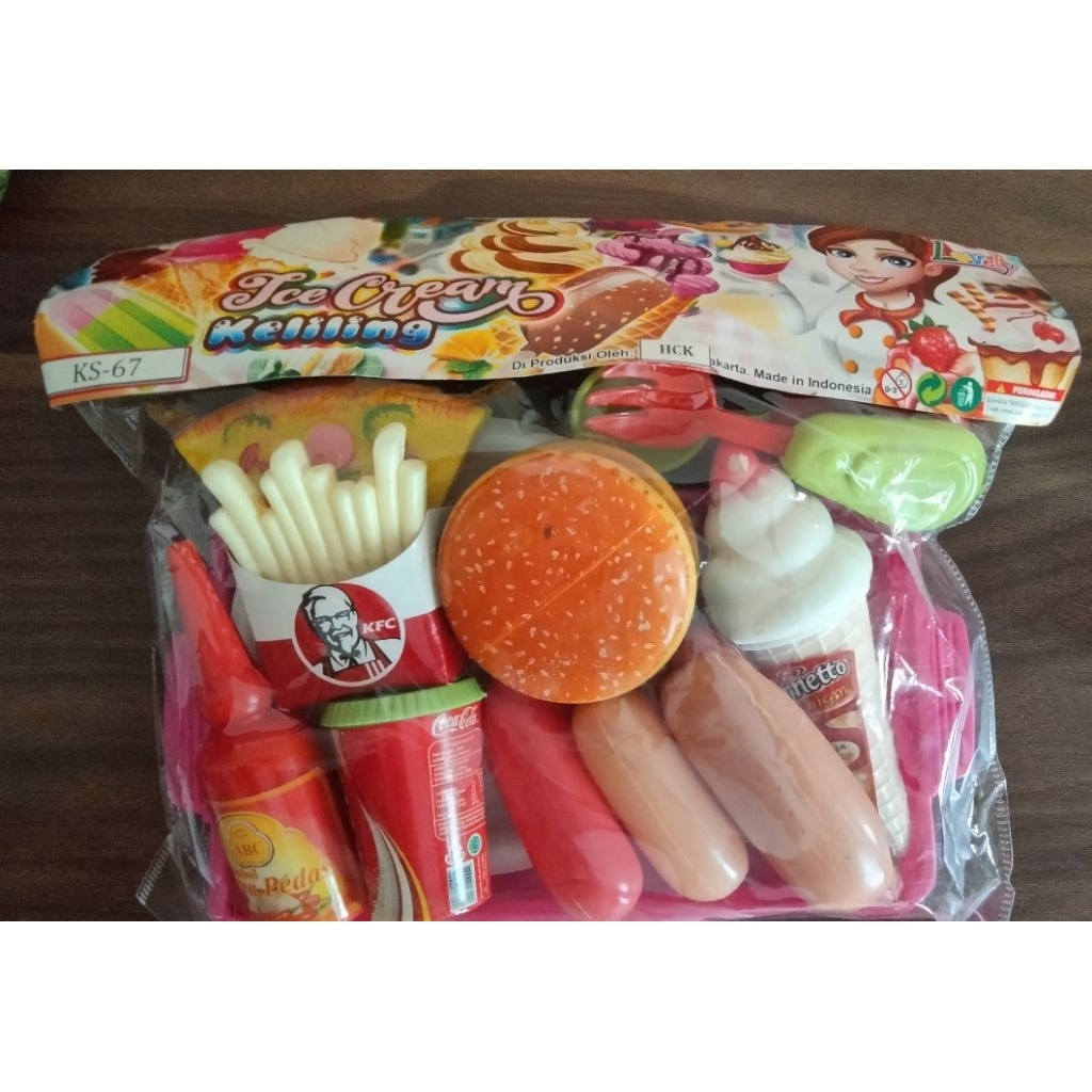 Mainan edukasi anak masakan KFC