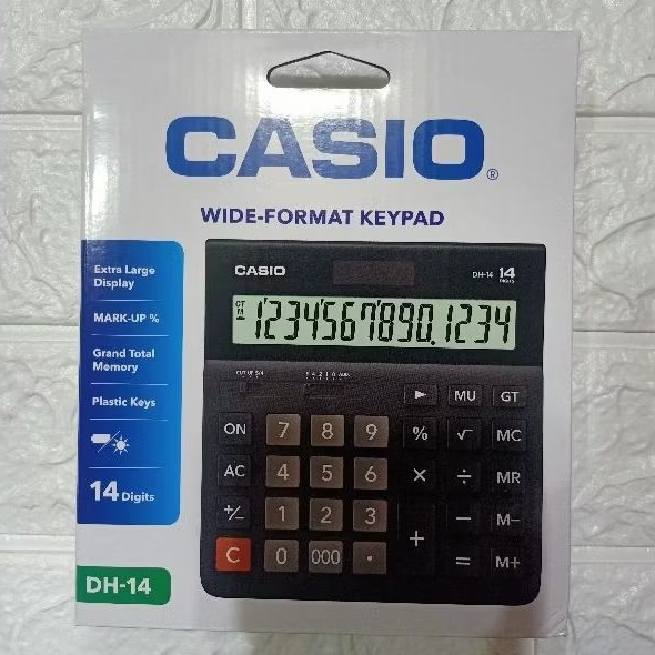 

TERMURAH ‼️KALKULATOR CASIO DH 14 ORIGINAL / 14 DIGIT 100% ORIGINAL