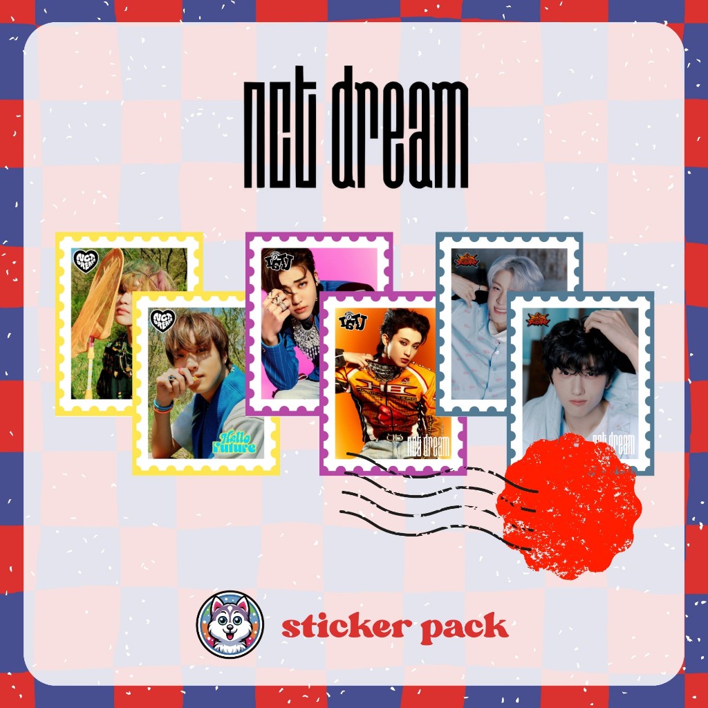

Stiker Perangko NCT Dream kpop mini (sticker NCT stamp album freebies journaling korea lucu)