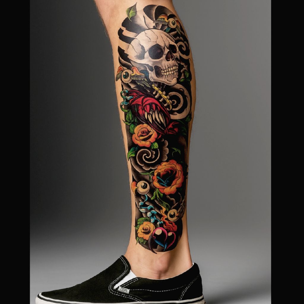 tato temporer full kaki yakuza temporary