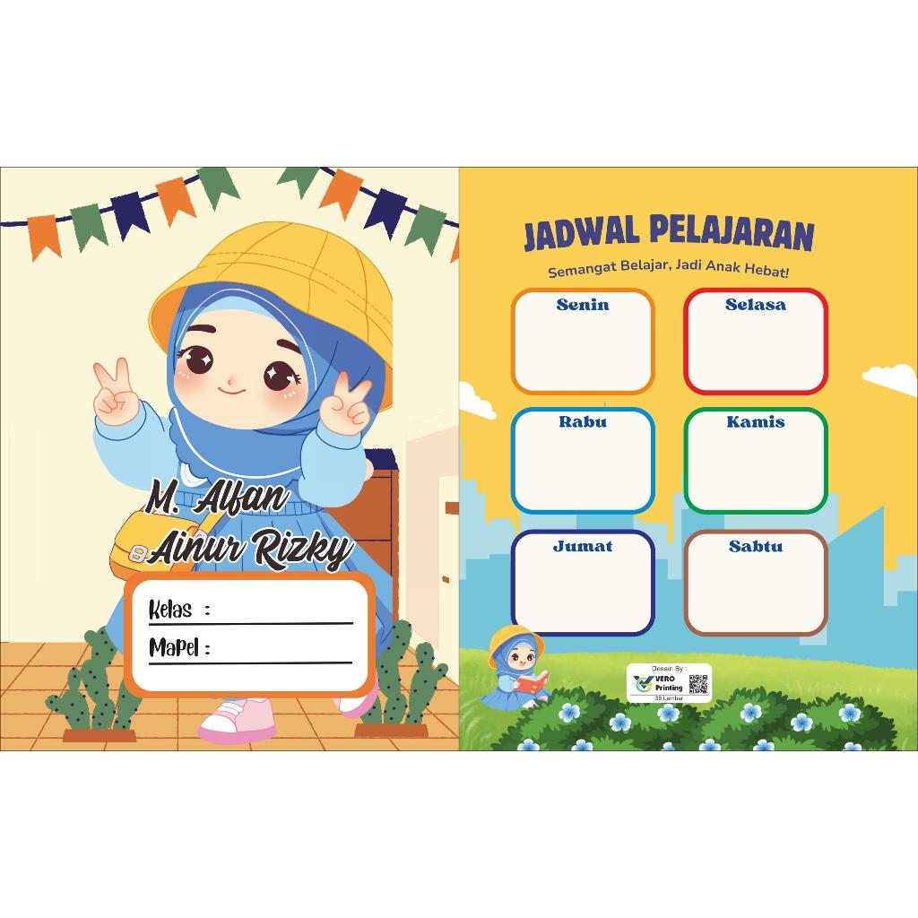 

Buku Tulis Custom Nama // Kelas // Isi 38 Lembar