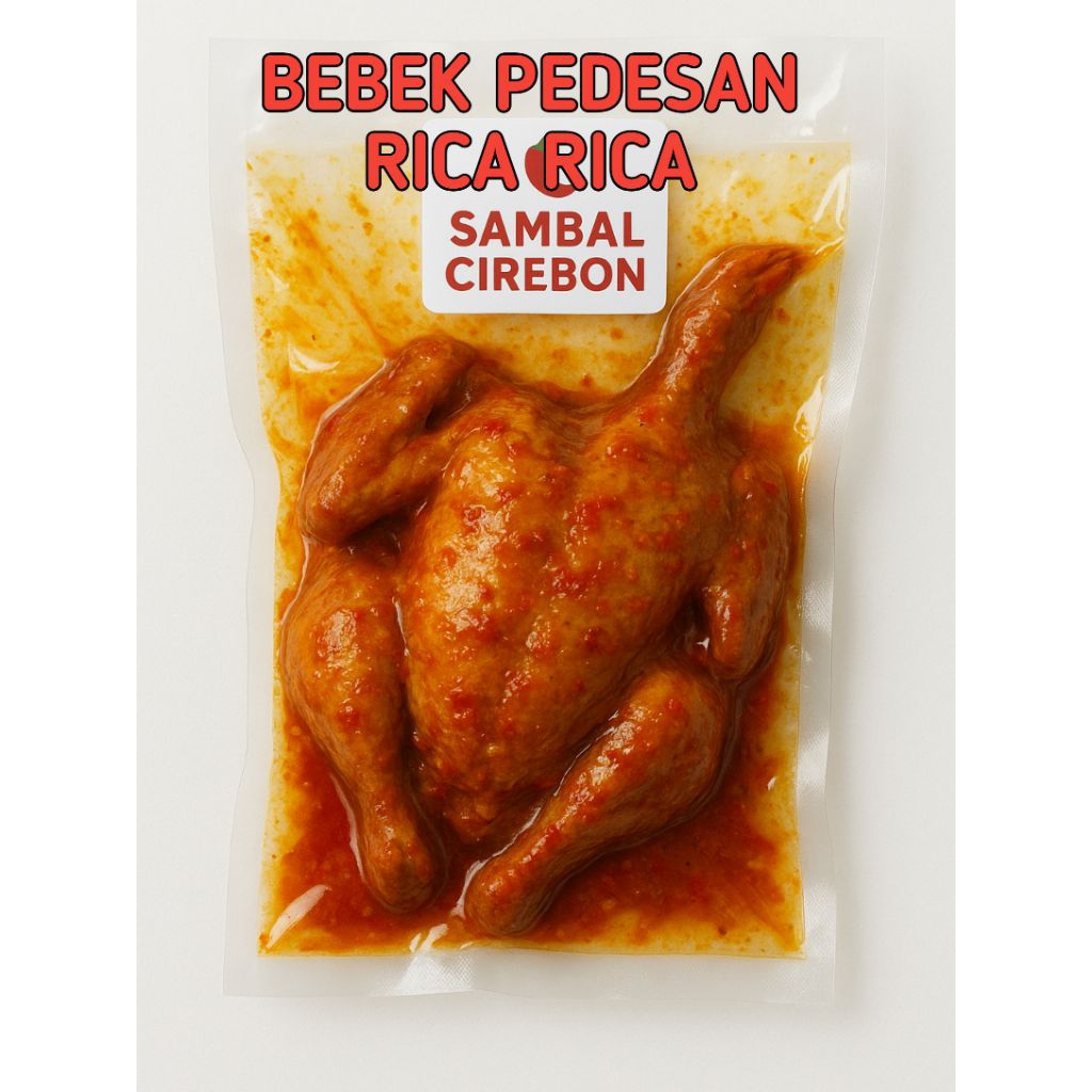 

BEBEK PEDESAN RICA RICA frozen khas cirebon pedes gurih mantap jeh.