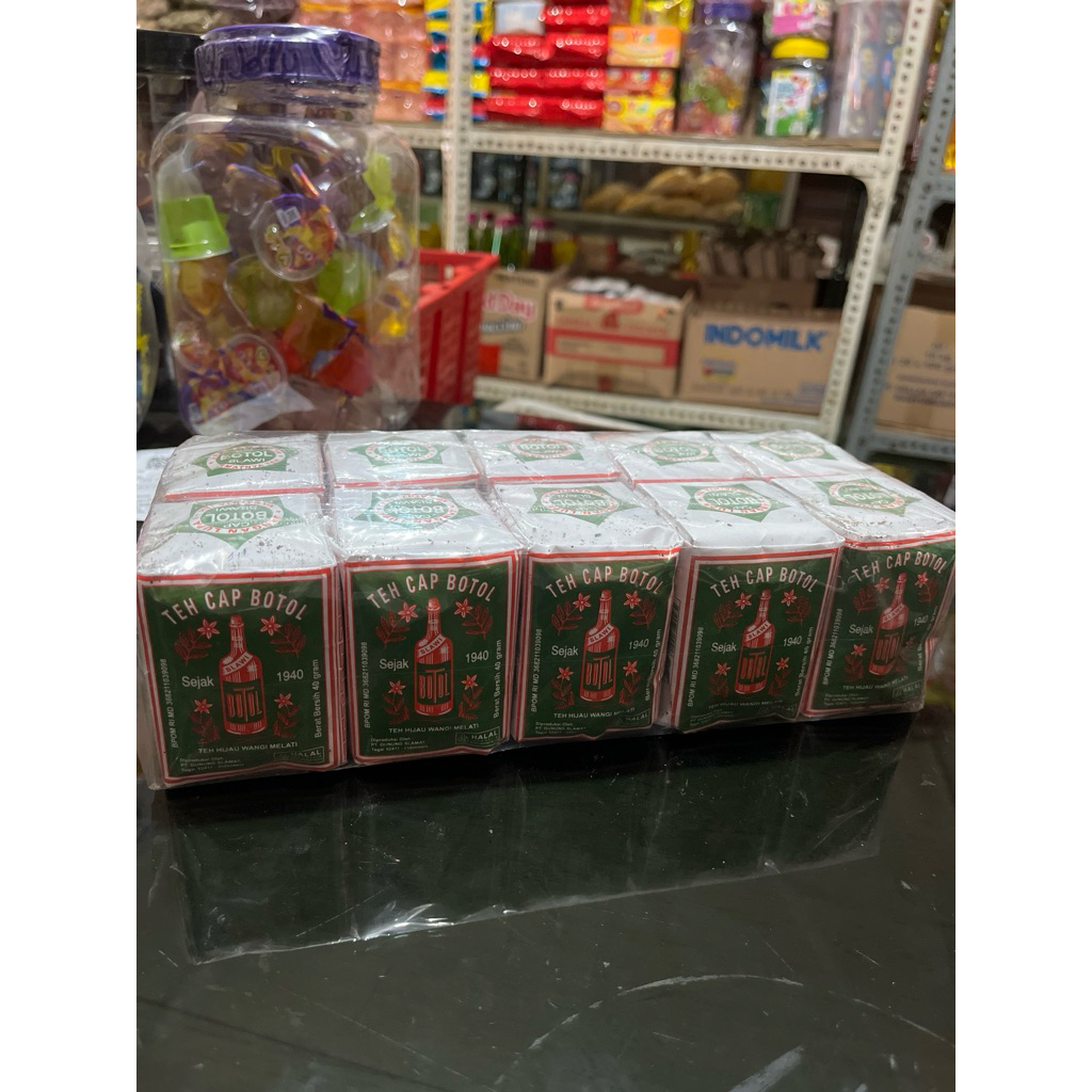 

1 slop teh cap botol hijau wangi melati 10pcs