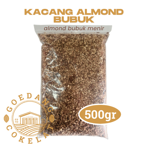 

Goedang Cokelat | Kacang Almond Bubuk 500gr | KACANG ALMOND Kasar / Menir – 100% Almond Asli Premium