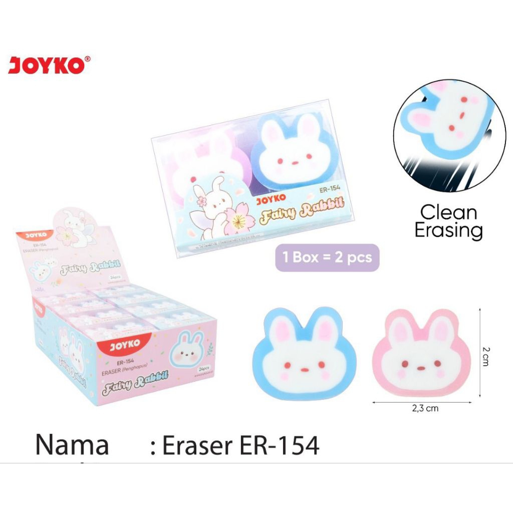 

Penghapus pensil Joyko Fairy Rabbit ER-154 (1pcs)