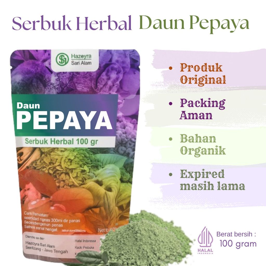 

bubuk serbuk daun pepaya 100gr