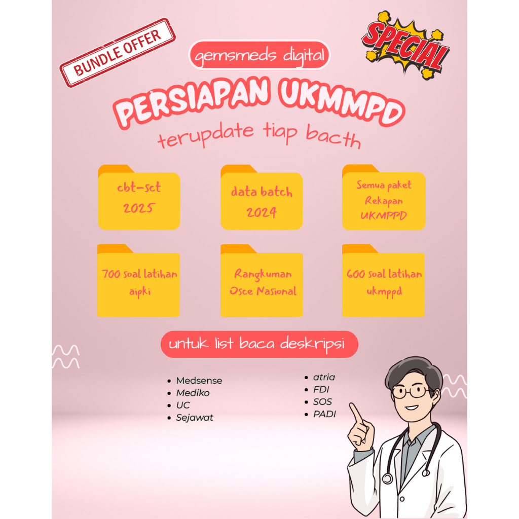 MATERI BELAJAR KEDOKTERAN PERSIAPAN UKMPPD | ALL PAKET / UKMPPD