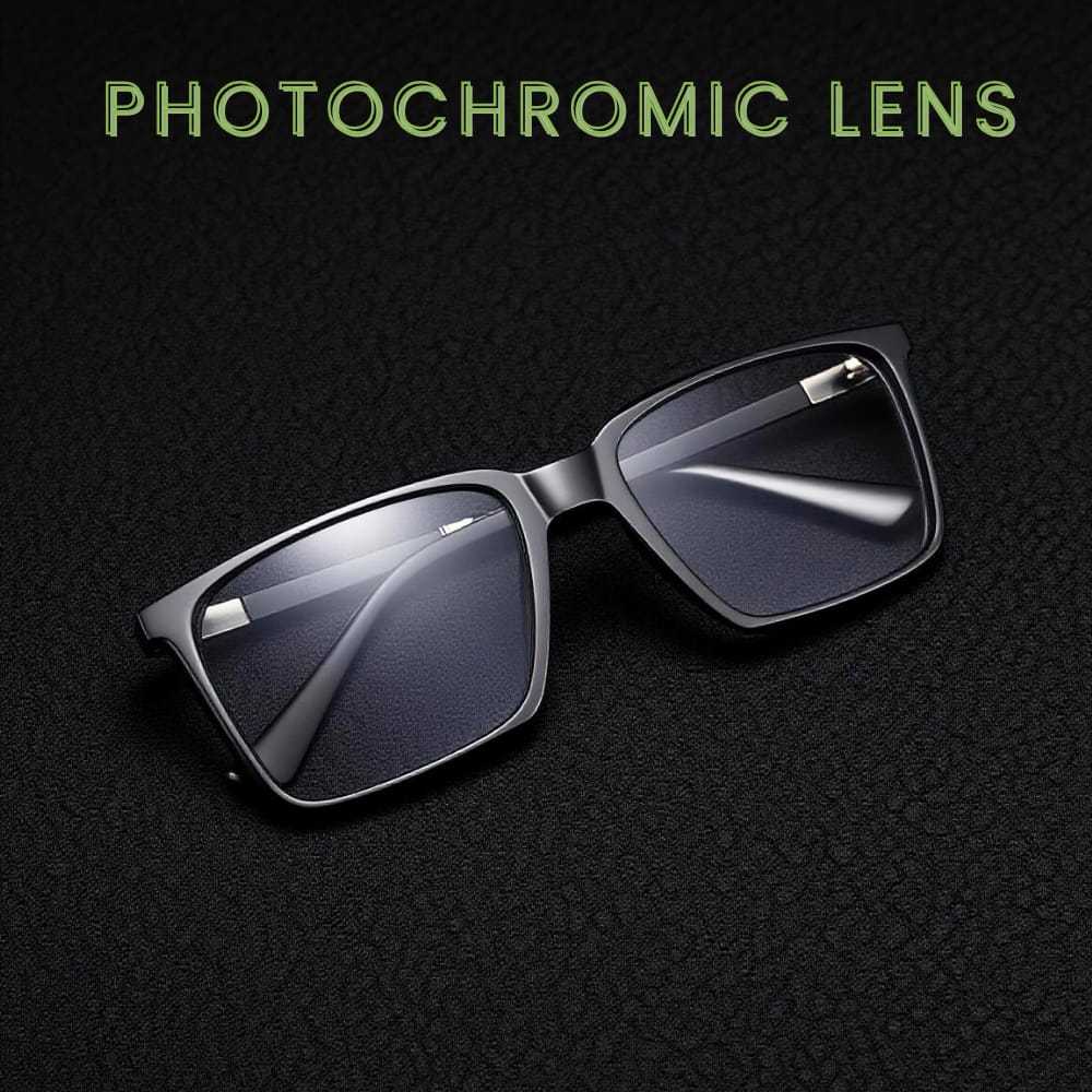 CAPONI Kacamata Minus Bluecromic Pria Frame Retro Kotak Besar Untuk Rabun Jauh Optik Asli