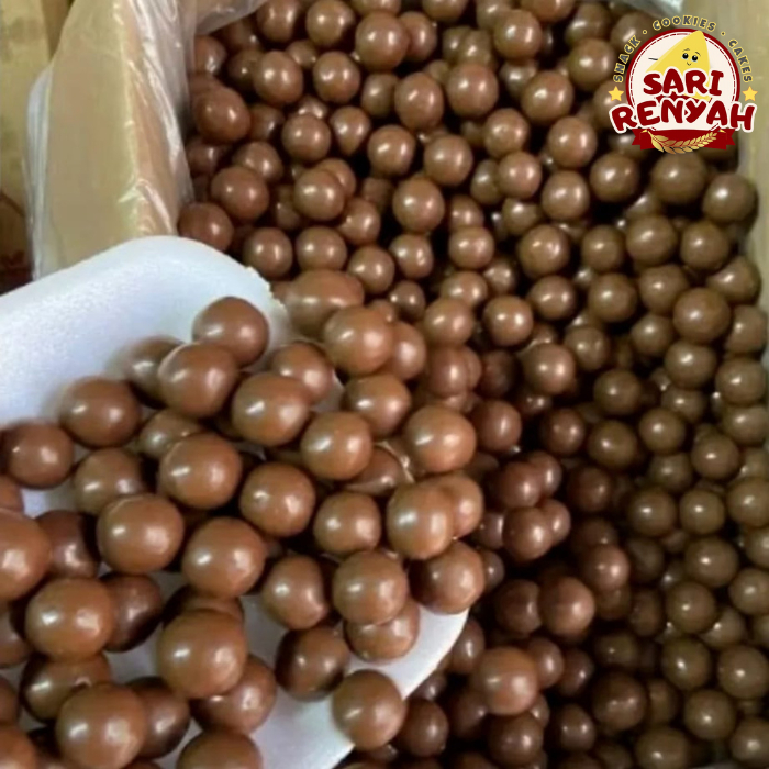 

Biskuit Bola Cokelat Manis Renyah 250g / Cemilan Coklat Sejenis Permen Ultah - Sari Renyah