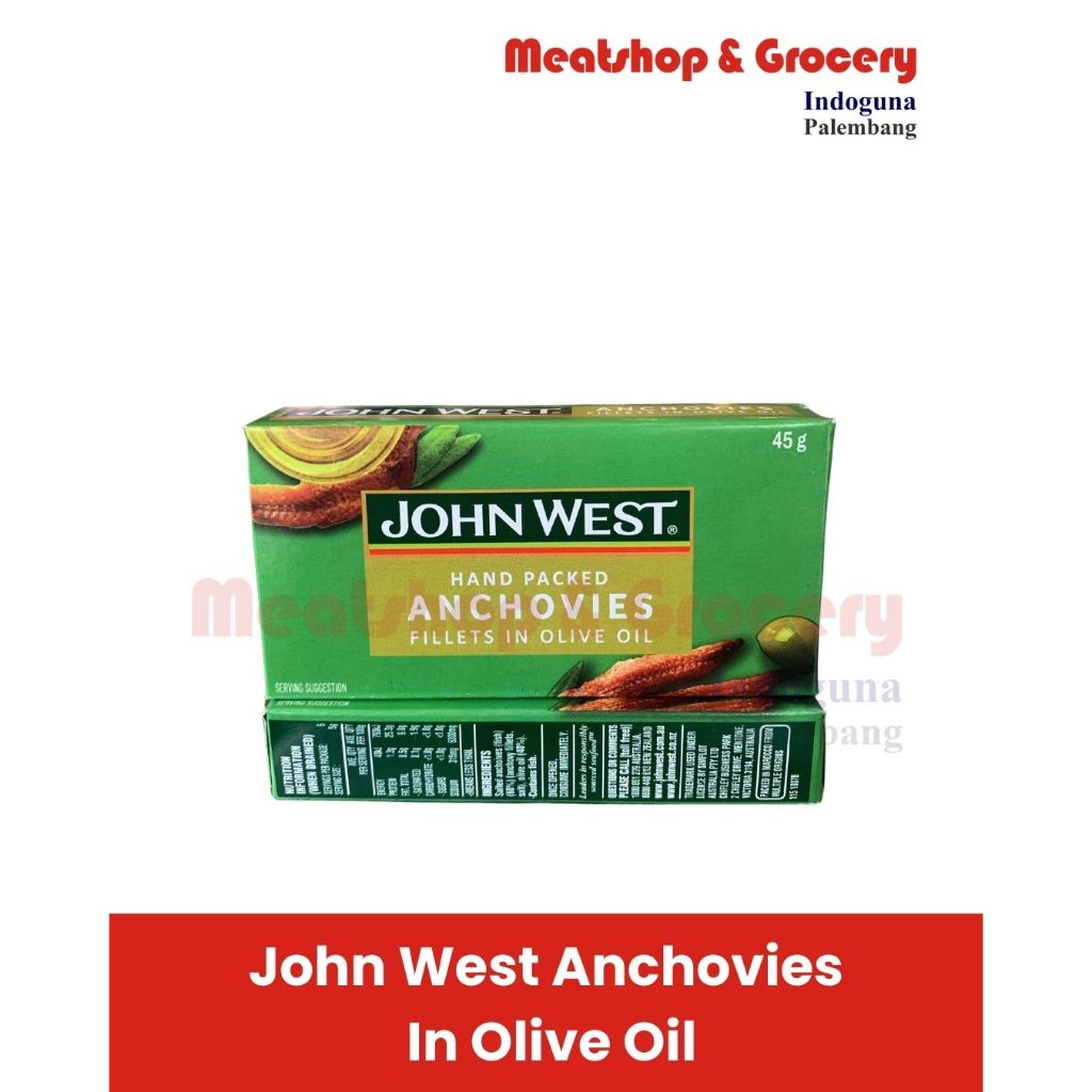 

John West Anchovies Fillets in Olive Oil 45gr | Ikan Teri Dalam Minyak Zaitun