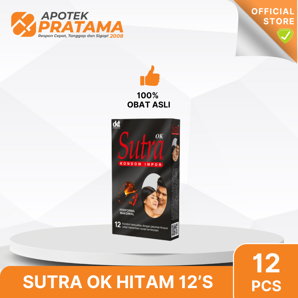 SUTRA OK HITAM ISI 12 / KONDOM SUTRA OK HITAM