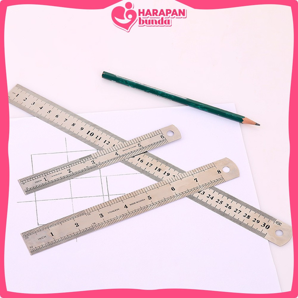 

EC Penggaris Besi 50CM Peralatan Sekolah / Ruler Penggaris Stainless Alat Ukur Serbaguna Harapan Bunda A107