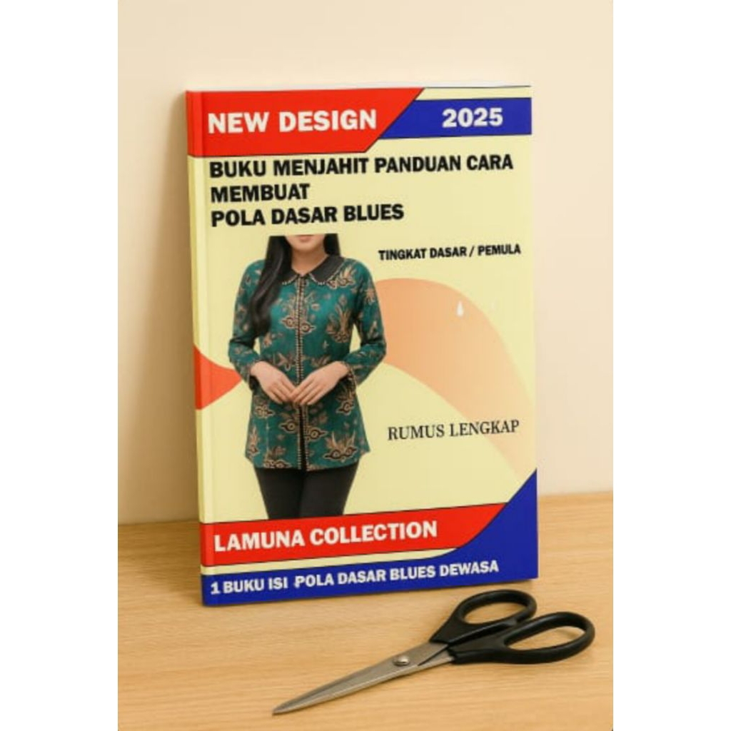 buku pola blus wanita tingkat pemula