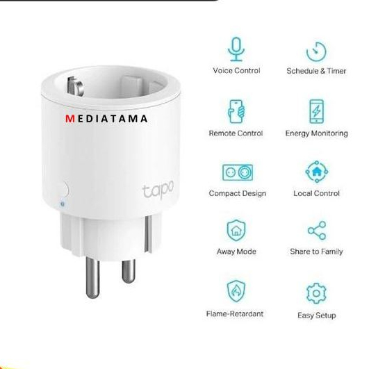 Tp-Link Tapo P115 Mini Smart Wi-Fi Colokan Socket Energy Monitoring P 115 Tplink P115