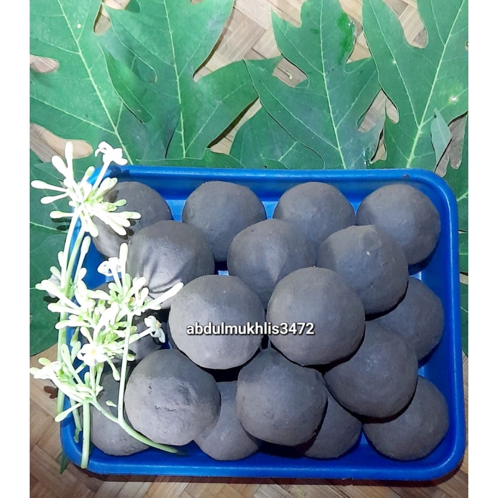 Ampo tanah lempung isi 10 butir/1kg . ampo penghilang rasa pahit daun pepaya , ampo tanah lempung , 