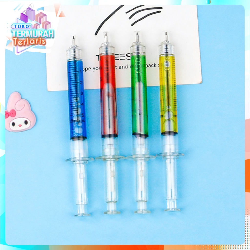 

TTT Pulpen Jarum Suntik Lucu Korean Syringe Ballpoint Pen Souvenir Aesthetic Fancy Pena Alat Tulis Anak Sekolah Murah