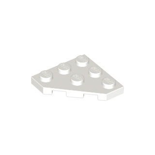 Lego 2450 Wedge, Plate 3 x 3 Cut Corner white
