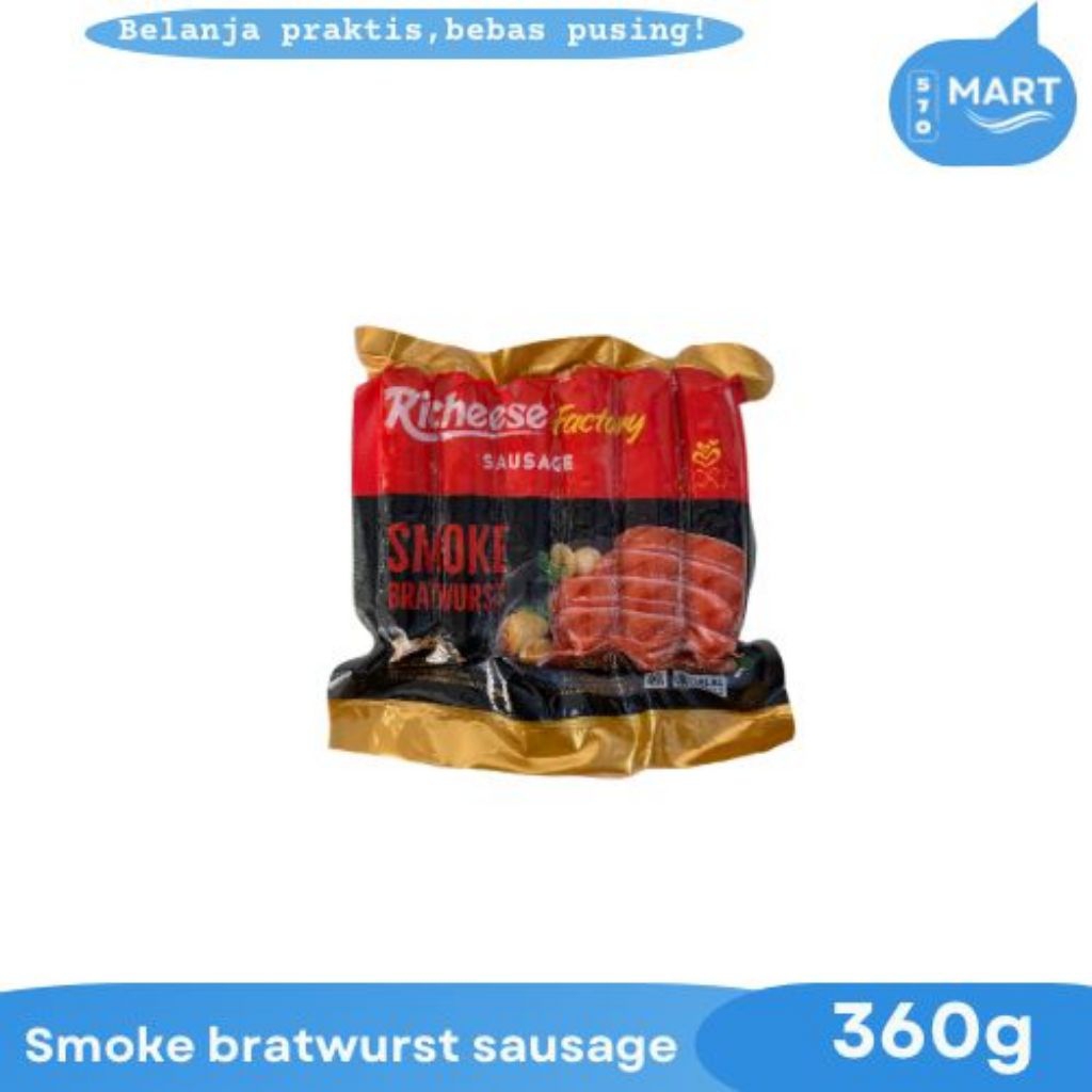 

Richeese factory smoke bratwurst sausage 360gr