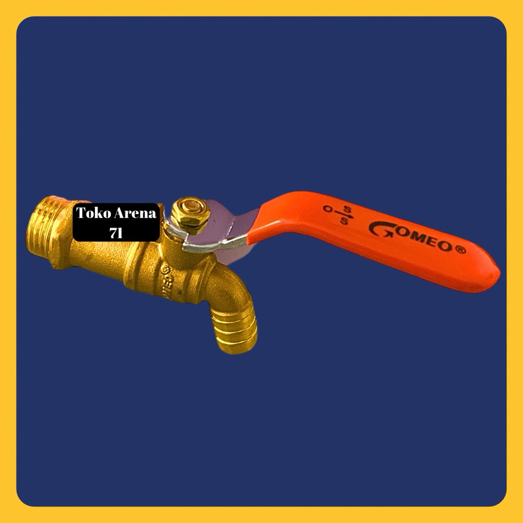 KRAN KUNINGAN GOMEO 1/2 INCHI 1/2" KRAN BESI KRAN AIR KERAN KRAN BESI KUNINGAN