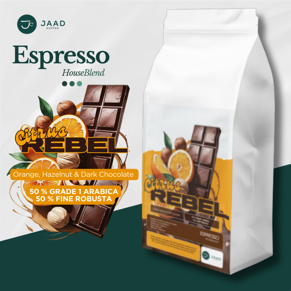 

Citrus Rebel 50% Arabica 50% Robusta - Espresso House Blend Series Grade 1 - Kopi Bubuk Fresh Roasted
