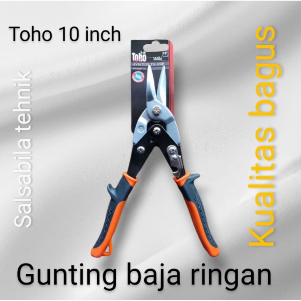 

Gunting baja ringan 10 inch toho, gunting holo aviation snip