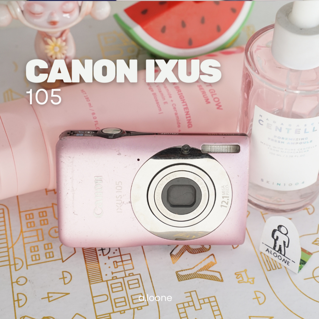 CANON IXUS 105 DIGICAM PINK — KAMERA POCKET BIRU DIGICAM
