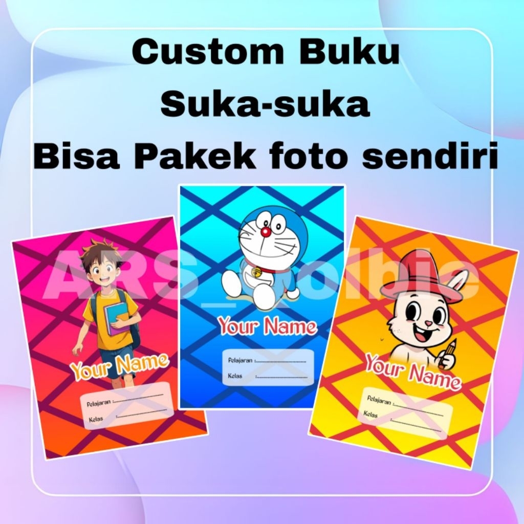 

Buku tulis custom Nama siswa, Sekolah dll, 21x15,5