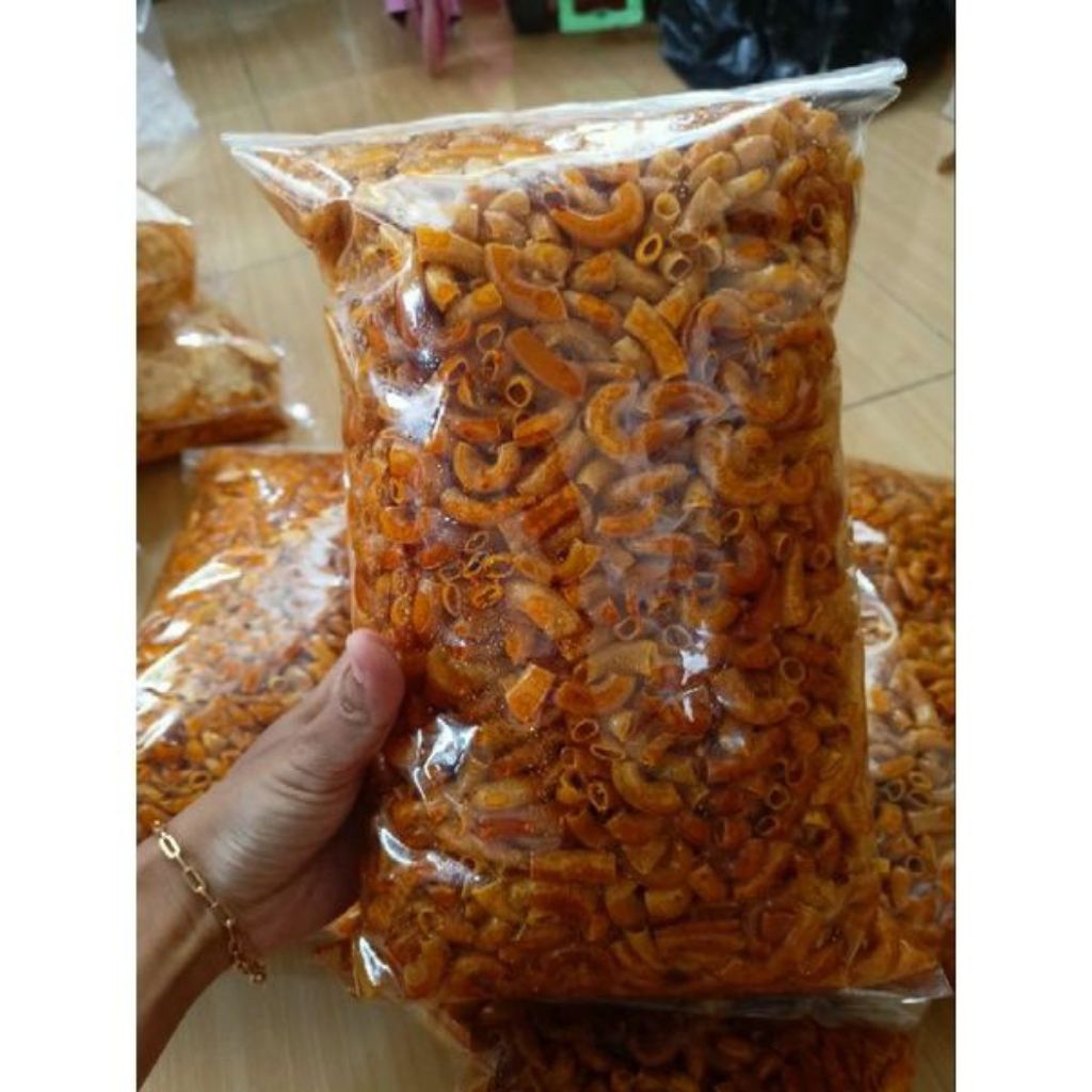 

1 KG Makaroni Cikruh Pedas Gurih Bumbu Lekoh Kriuk Pedas Daun Jeruk || Tidak Keras & Bervariasi Original, Pedas, Ekstra Pedas