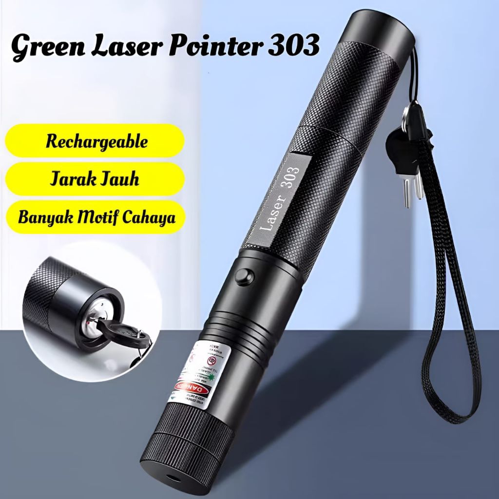 GREEN LASER POINTER 303 / Green laser batrai cas / Green laser murah