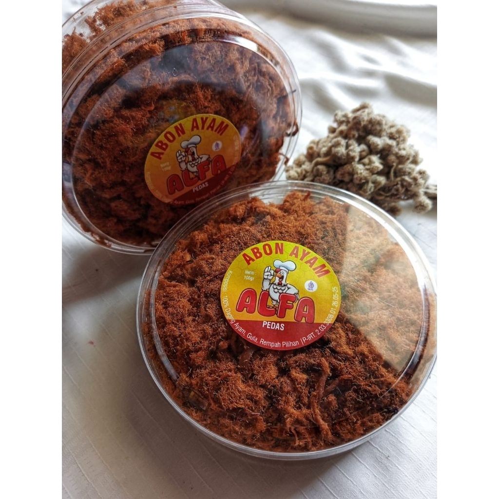 

ABON AYAM ALFA 100GR/ENAKK/HALAL