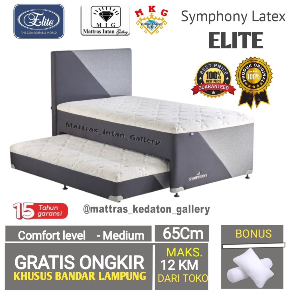 Springbed Elite Symphony 2in1 uk 120x200  - Kasur elite Spring Bed Sorong 120 x 200 Mattras intan Ga