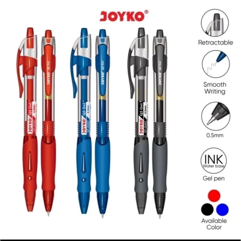 

Gel Pen / Pulpen Pena Joyko GP 265 Q Gel 0,5 mm (12 Pcs)
