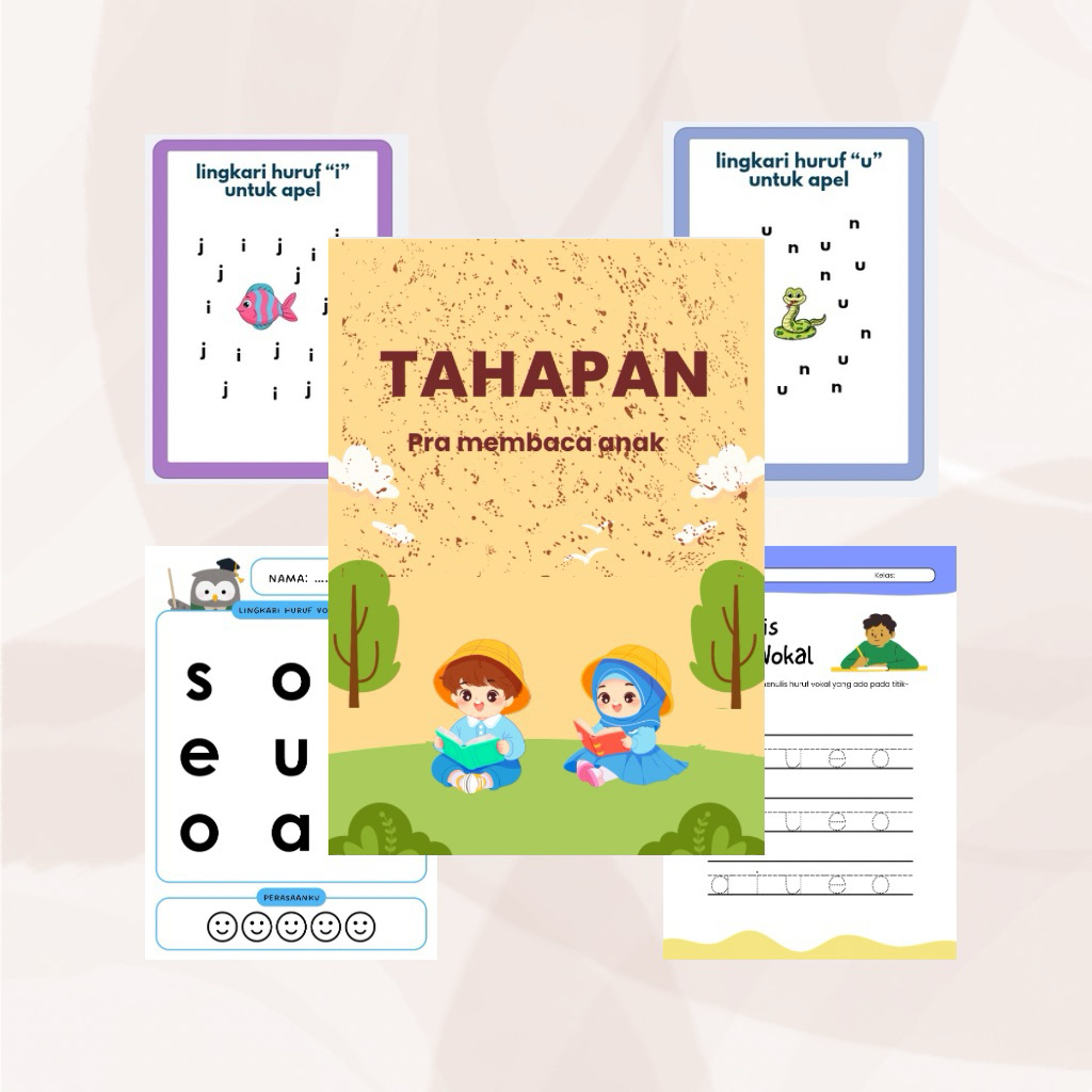 worksheet tahapan membaca anak - lembar kerja
